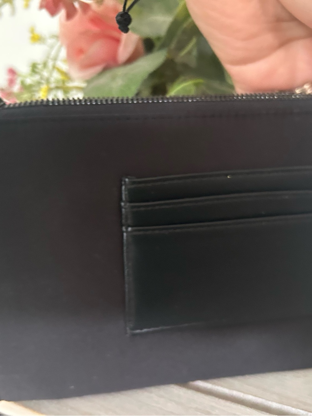 Victoria's Secret Black Zip Wallet with Card Slots